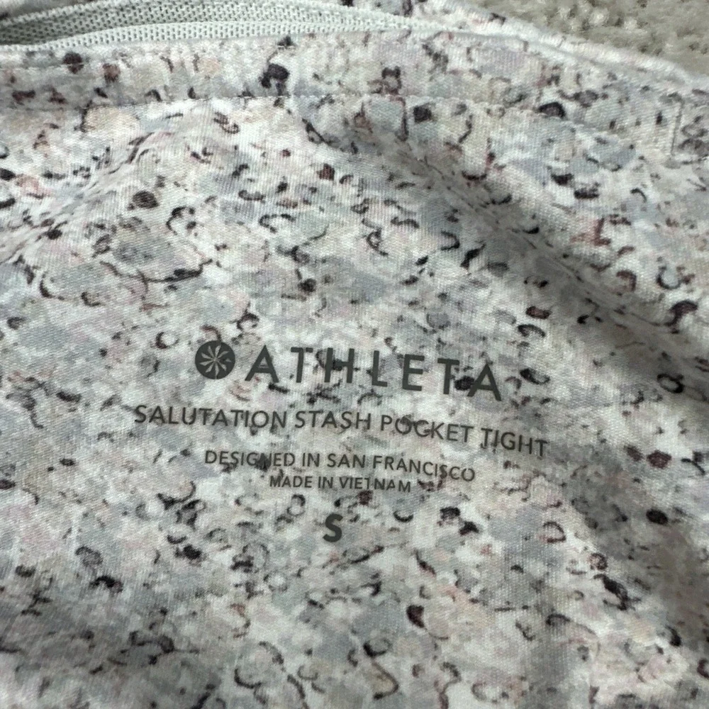 Athleta Salutation‎ Tights Womens Small Orchid Pink Stash Pocket Powervita